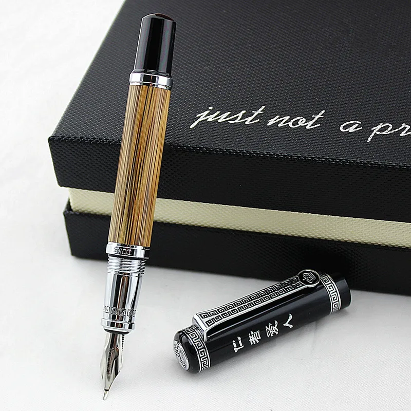 Duke Classic Confucius Натуральный Бамбуковый металлический рельефный узор изогнутое перо
