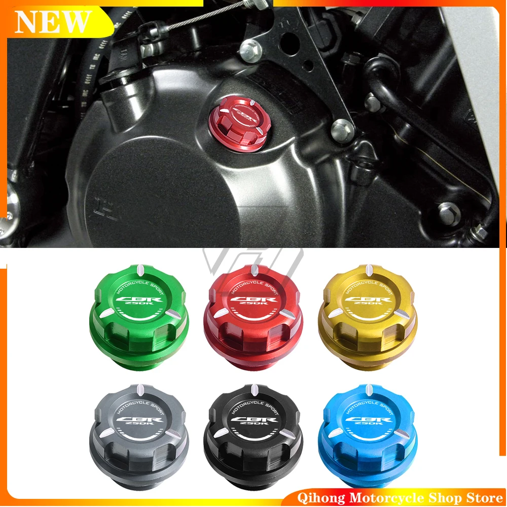 

Motorcycle CNC Engine Oil Cap Bolt Screw filler cover Accessories Case For Honda CBR250R 2011 2012 2013 2014 2015