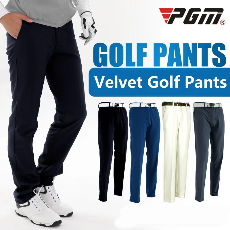 

2020 NEW PGM Autumn Winter Waterproof Men Golf Trousers Thick Keep Warm Windproof Long Pant High Elastic Tennis Sportswear