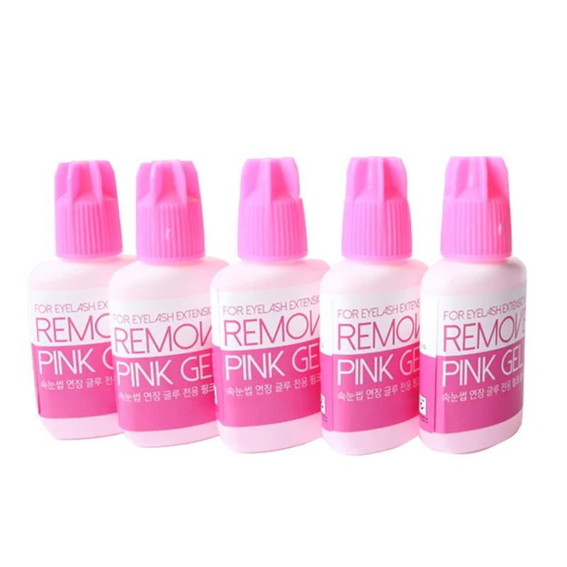 5pcs Pink Gel Remover For Eyelash Extension Glue From Korea Removing Eyelash Extensions 15g