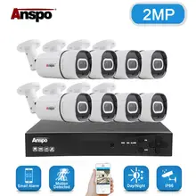 8CH 2MP Audio Record DVR AHD Câmera de Segurança Kit Sistema De Câmera IR Ao Ar Livre À Prova D' Água de Vídeo Vigilância CCTV Conjunto DVR