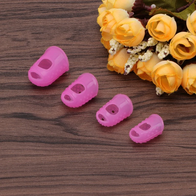

4PCS Guitar Fingertip Protectors Finger Guards For Guitar Ukulele Accessories 62KF