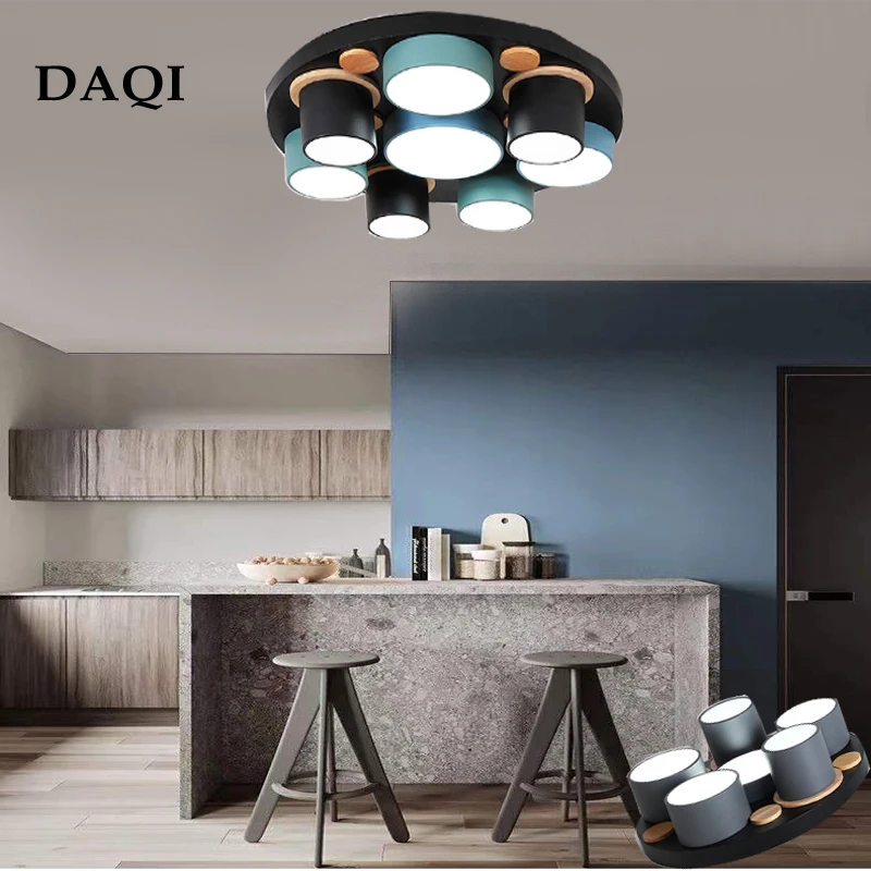 Nordic modern minimalist creative round LED ceiling lamp factory direct sales living room bedroom macaron | Лампы и освещение
