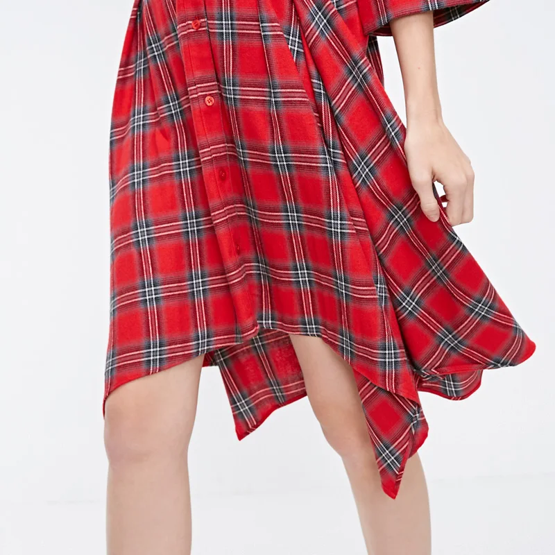 Vero Moda женское клетчатое платье-рубашка с поясом и 3/4 рукавами | 3191SZ501