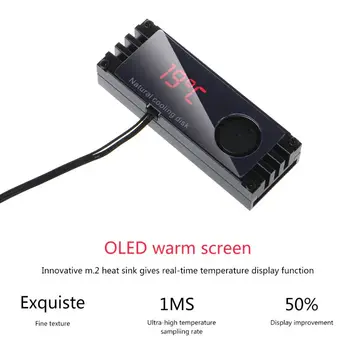 

Temperature OLED Display M.2 2280 SSD Heatsinks Heat Thermal Pads