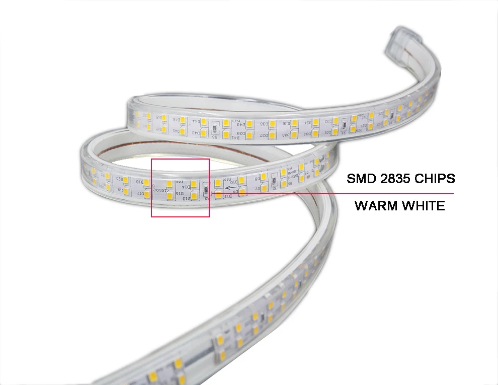 180 светодиодный s/м SMD 2835 Светодиодные ленты 220V лампы Водонепроницаемый двухрядный светодиодный лента веревка светильник гибкий светодиодный светильник напольный светильник Инж
