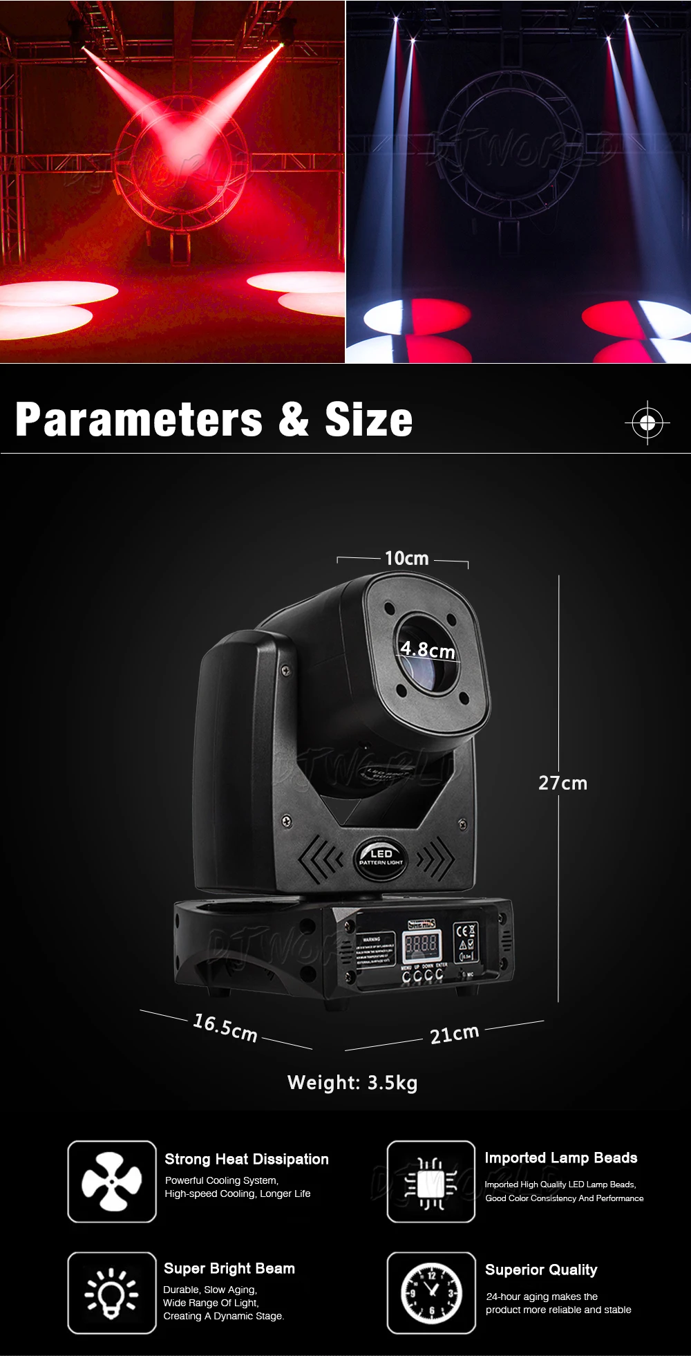 LED Spot 75W Lighting With 3 Face Prism (2)
