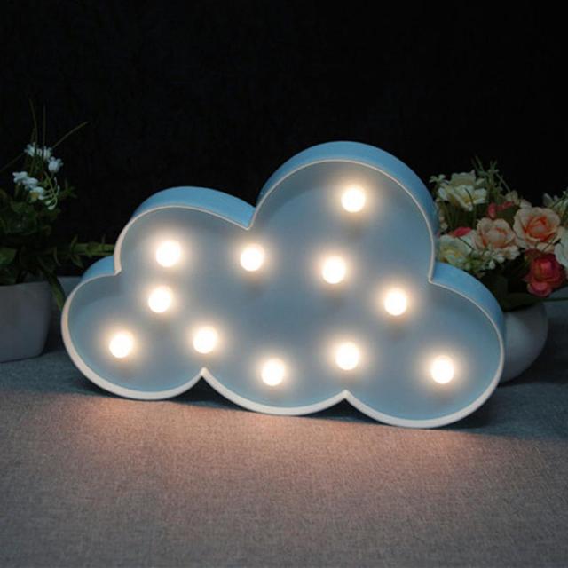 Cloud Star Moon 3D LED Night Light Kids Baby Bedroom Indoor Lighting Decoration Lamp Desk Table Lamps Christmas Gifts