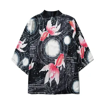 

#3720 Men's Jacket Thin Black Cardigan Kimono Jacket For Men Streetwear Coat Outerwear Japanese Kimono Jacket Man Loose Summer