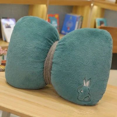 Imitation Rabbit Fur Bow Hug Short Plush Comfortable Pillow Pillow Sofa Bedroom Decoration Waist Cushion Pillow