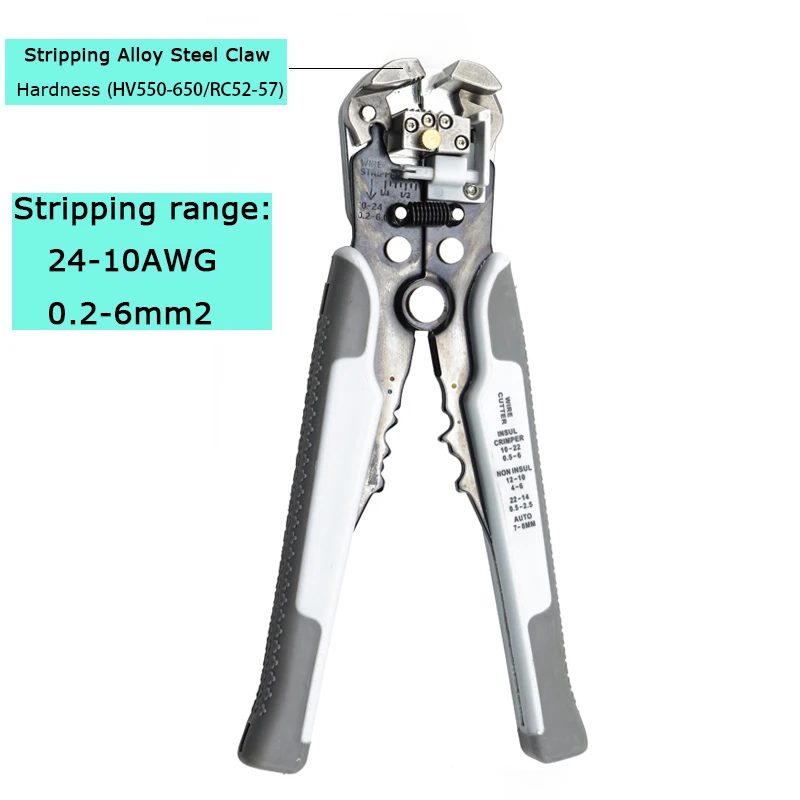 Pliers-HS-D2-Gary Профессиональная Зачистка обжимка проводов плоскогубцы автоматические плоскогубцы ручной инструмент зачистки плоскогубцы кабель провод Мультитул резка Стриппер - Цвет: Pliers-HS-D2-Gary