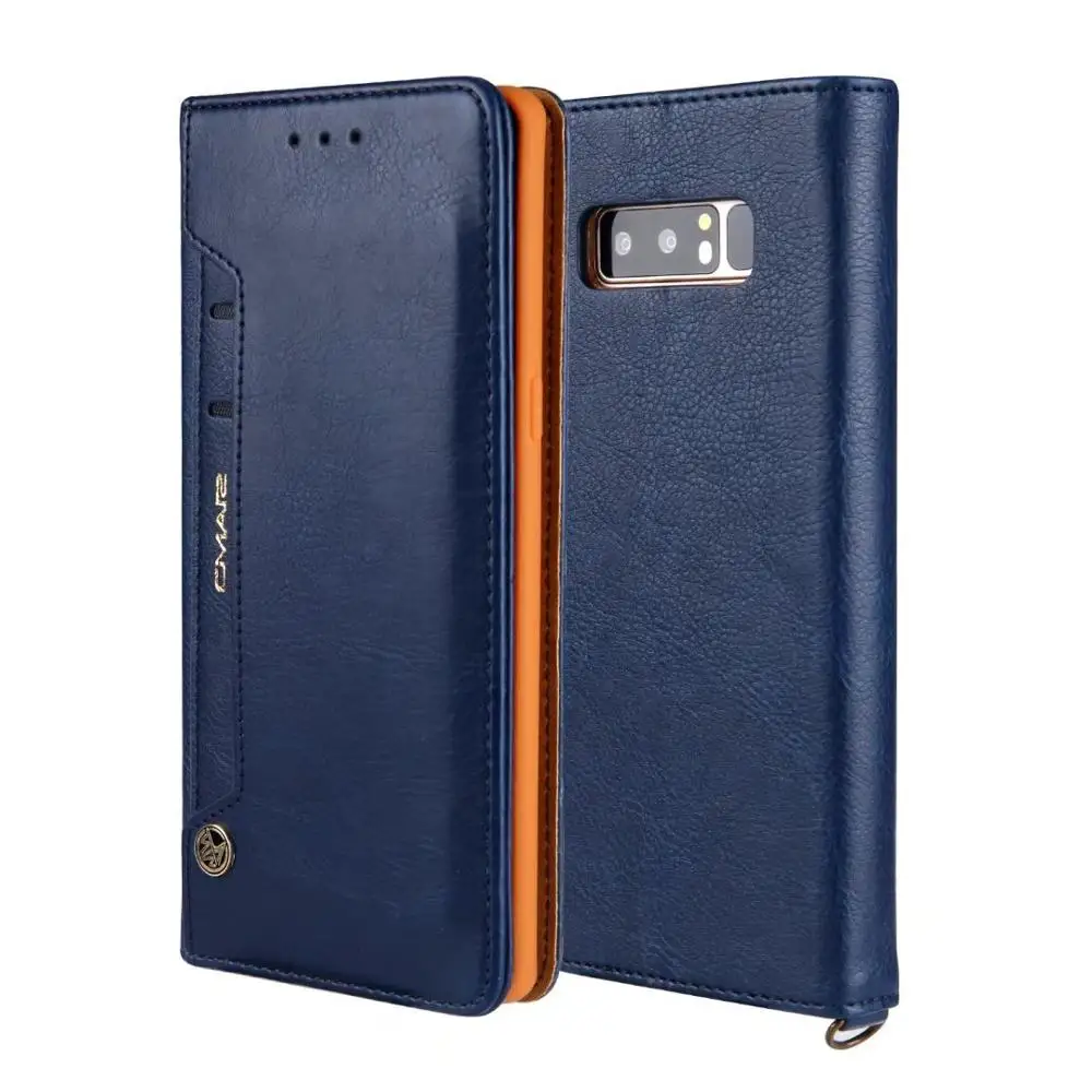 blue Кожаный флип-чехол для samsung Galaxy Note 10 plus Note 8 9 S7 edge S8 S9 S10 plus S10E S10 5G кошелек с отделением для карт чехол для телефона - Цвет: blue