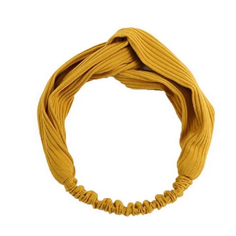 

JODIMITTY Female Vintage Cross Knot Hairband Elastic Women's Headbands Knot Turban Headband Headwrap Women Hair Accessories