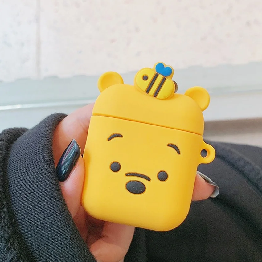 A1 Чехол для AirPods, милый мультяшный защитный чехол, беспроводной чехол для наушников Air pods 2, чехол для наушников с брелоком/кольцом, чехол - Цвет: A1