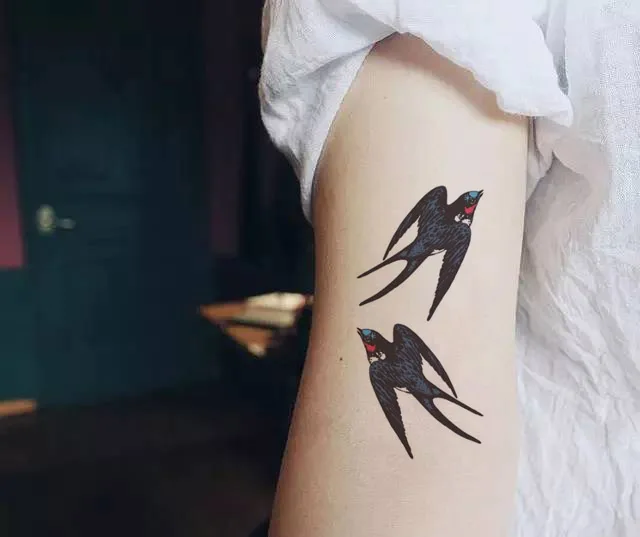 Водонепроницаемые временные фальшивые татуировки наклейки Ласточка голубь Птицы дизайн боди-арт инструменты для макияжа - Цвет: SF4018