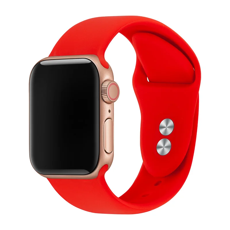 Ремешок для часов Apple Watch 38 мм 40 мм 42 мм 44 мм с двойной пряжкой силиконовый ремешок IWatch для Apple Watch серии 4,3, 2,1 81024