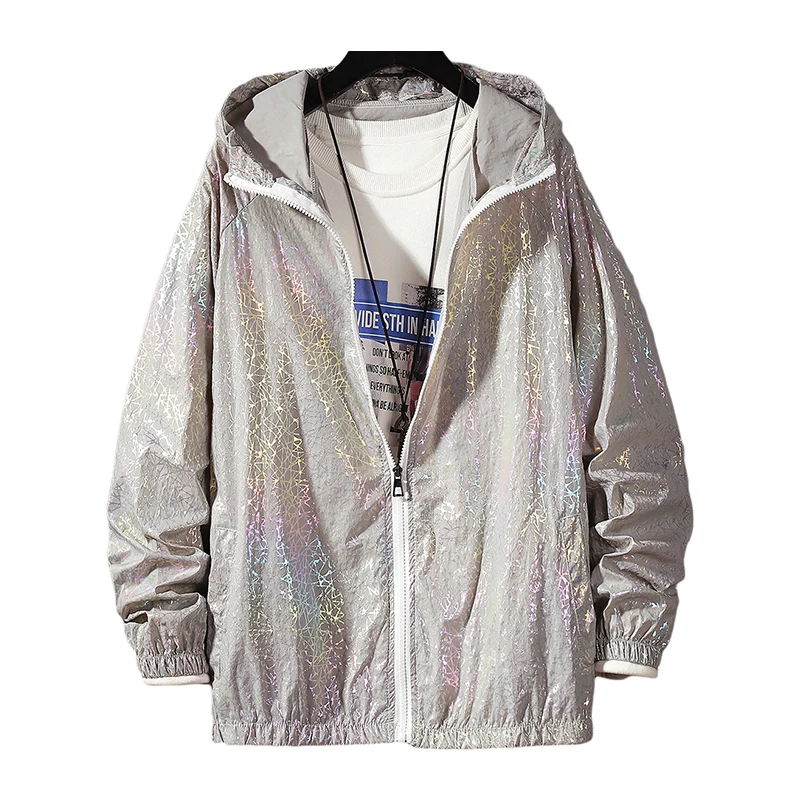 Buy Reflective Windbreaker Fall Winter Jacket Holographic Online in India 