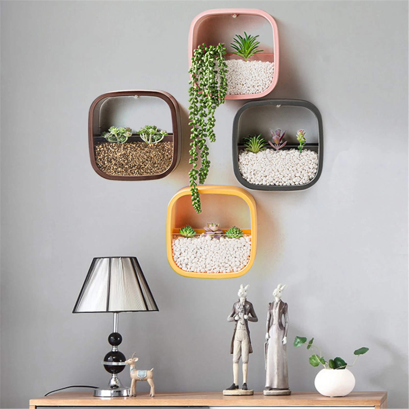 Small Fish Tank Home Decor High Quality Durable Wall Shelf Flower Pot | Дом и сад