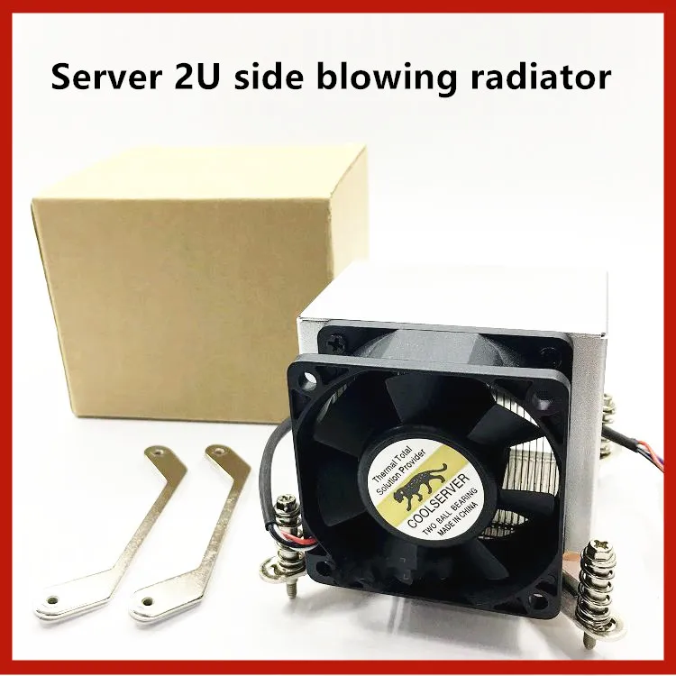 Copper bottom Server 2U side blown radiator fan 1155 1150 1366 2011 775 Interface double ball Square |