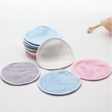 Reusable Bamboo Makeup Remover Pads 6pcs/Pack Washable Rounds Cleansing Facial Cotton Make Up Removal Pads Tool