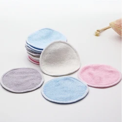 Reusable Bamboo Makeup Remover Pads 6pcs/Pack Washable Rounds Cleansing Facial Cotton Make Up Removal Pads Tool