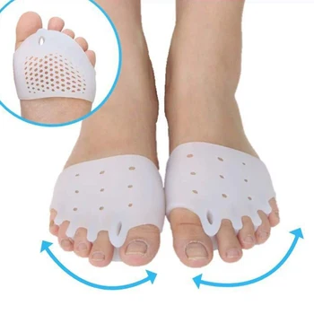 

1 Pair Bunion Toe Separator Corrector Hallux Valgus Straightener Orthodontic Toe Braces Silicone Toe Foot Cover Care Tool