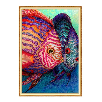 

Meian fish Animal full square diamond 5D DIY Diamond art 3D Diamond painting Kit cross stitch diamond mosaic photo home decor