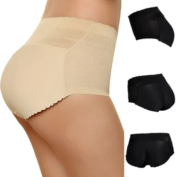 

Underwear LM93 Women Sponge Padded Abundant Buttocks Lady Push Up Middle Waist Padded Panties Briefs