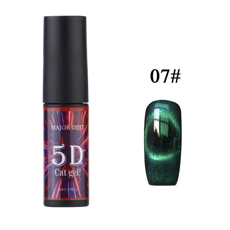 5D Cat Eye Nail Gel 5ml Magnetic 12Color Soak Off UV Gel Lacquers Starry Sky Jade Effect Varnish Nail Art Decor - Цвет: 7