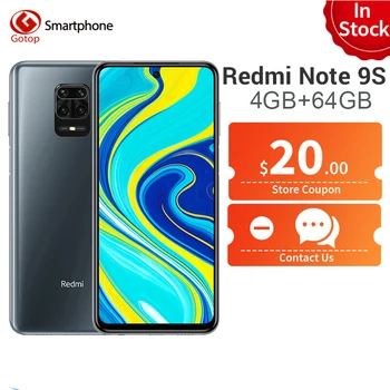 

Global Version Xiaomi Redmi Note 9S 9 S 4GB 64GB Smartphone Snapdragon 720G Octa Core 5020mAh 48MP AI Quad Cameras 6.67" FHD+