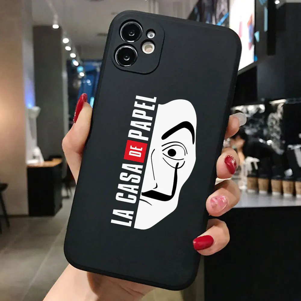 burga phone case PUNQZY Cartoon Funny ClipArt LA CASA DE PAPEL Phone Case For iPhone XR 12 Pro MAX 6 8 7 Plus X SE2020 XS MAX TPU Silicone Case cute phone cases