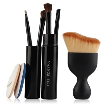 

6 In 1 Cosmetic Set Pro Eye Lip Makeup Brush Set Foundation Brush Powder Puff Sponge Makeup Brushes Set Tool