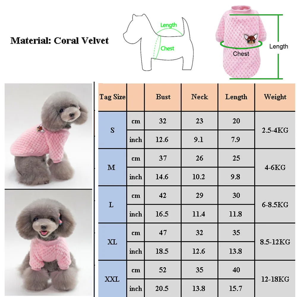 Уютная зимняя одежда, свитер для маленькой собаки, щенок, кошка, одежда для Йорка чихуахуа, мягкая одежда, теплый джемпер