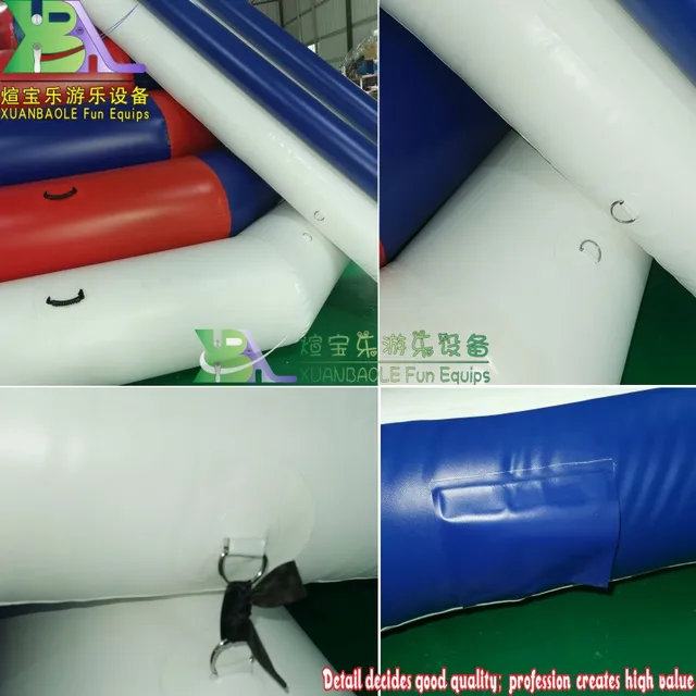 Airtight Water Sport Game Good Reputation Custom Color Inflatable Floating Water Climbing Slide 4