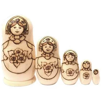 

Set of write the matryoshka girl in kokoshnik 5 in 1, 15 cm