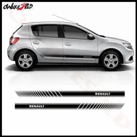 2-Pieces-Vinyl-Decal-Side-Skirt-Stripe-Car-Body-DIY-Customized-Stickers-Sport-Styling-For-Renault