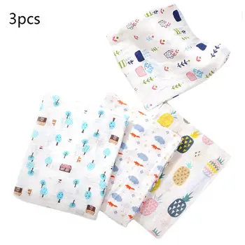 

3Pcs Cotton Newborn Baby Receiving Blanket Cartoon Animal Swaddle Wrap Towel