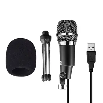 

USB Microphone,Plug &Play Home USB Condenser Microphone for Skype, Record C90F