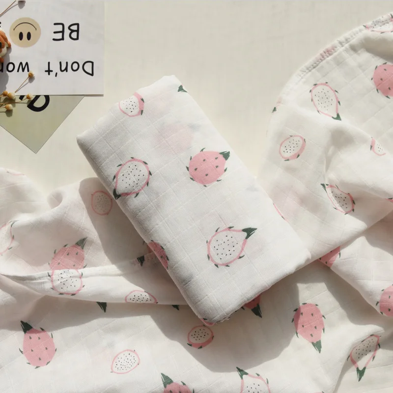 PJ3718P 70% бамбуковое муслиновое одеяло для малышей, хлопковое муслиновое Пеленальное Одеяло для малышей, многофункциональные большие пеленки для новорожденных одеяло для младенцев, 2 слоя - Цвет: PJ3718P