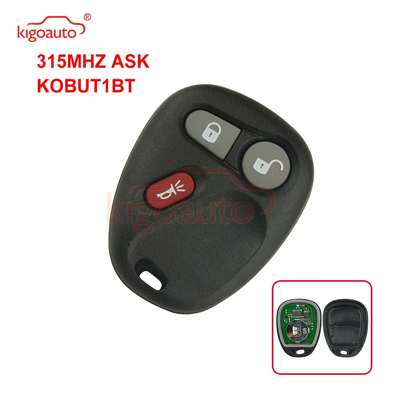

Kigoauto KOBUT1BT remote fob 3 button 315Mhz for Chevrolet Silverado Suburban GMC Yukon Sierra 1998 1999 2000 2001 2002