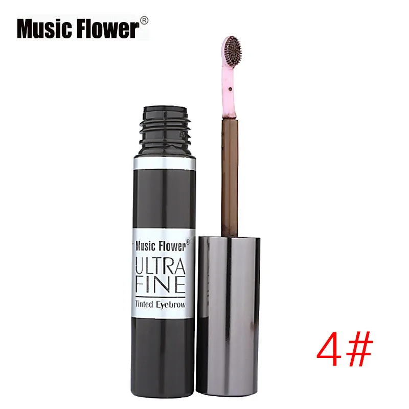 Music Flower 4 цвета карандаш для бровей кремовый оттенок Гель для макияжа брови, тушь для ресниц и бровей 3D карандаш для бровей с новым дизайном Кисть для макияжа