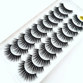 

2019 NEW 10 pairs 100% Real Mink Eyelashes 3D Natural False Eyelashes 3d Mink Lashes Soft Eyelash Extension Makeup Kit Cilios