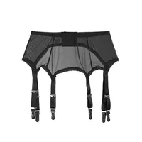 Porte-jarretelles taille haute pour femmes, Vintage, Sexy, élastique, bas, avec 6 sangles à boucles métalliques 6