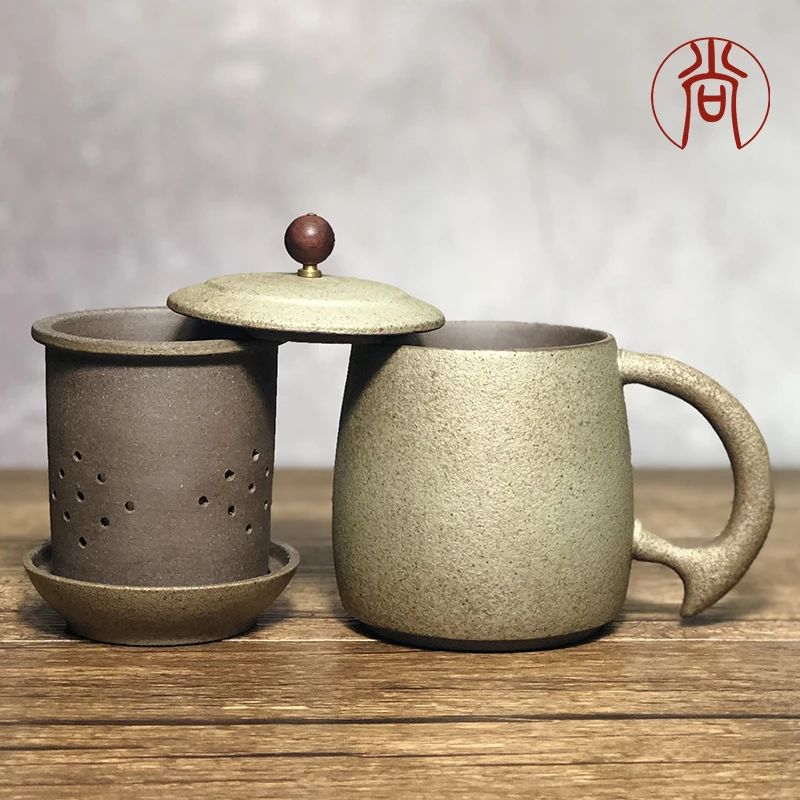 Ручная работа круглый хит керамическая чашка с крышкой Pu'er фильтр для чашки чая офисные чашки подарок путешествия кунг-фу чай посуда для напитков