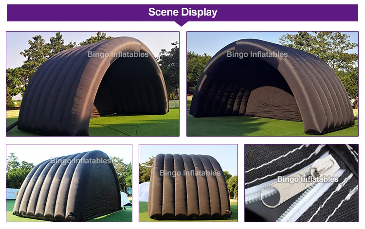 Экологически чистые 10x5x5 метров все черные надувные сценические покрытия палатки/большой надувной Тент/надувные сценические покрытия игрушки палатки