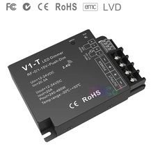 V1-T 3 in 1 Dimming led Controller 1CH*20A 12-24VDC CV 0/1-10V Push-Dim Auto-transmitting Synchronize RF 2.4GHz led strip dimmer