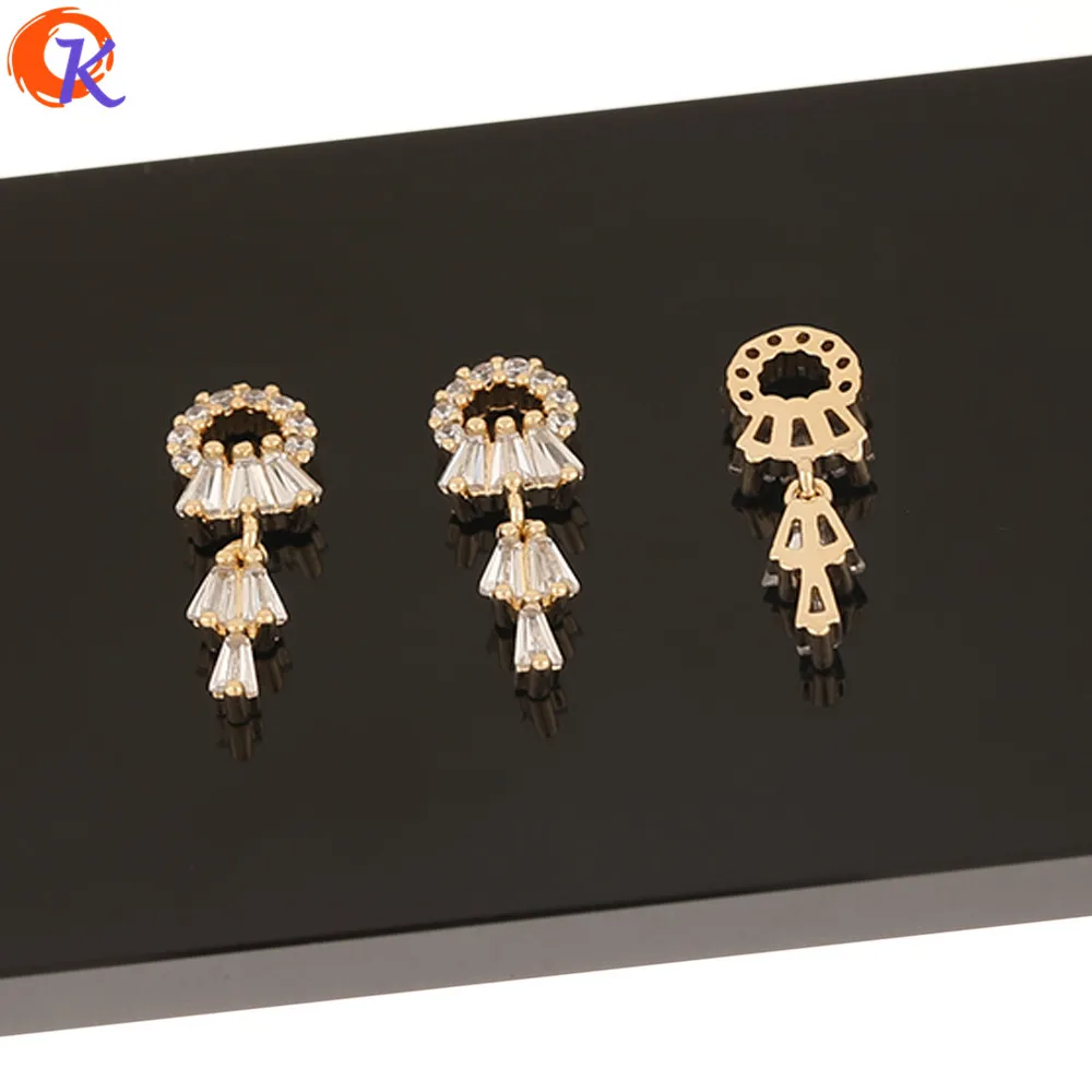 Cordial Design 40Pcs Jewelry Accessories/Hand Made/Cubic Zirconia Charms/Genuine Gold Plating/DIY Making/Fingernail Findings - cordial
