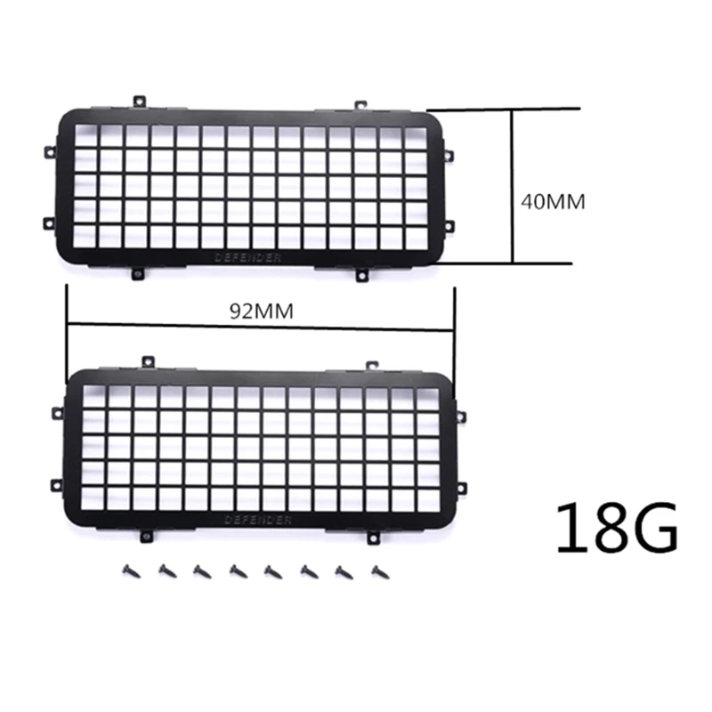 C5AA Metall Seite Fenster Net Dekorative Teile für MND90 D91 MN99 MN99S RC Crawler Off-Road Klettern Auto Upgrade zubehör