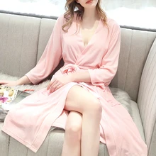 Женская махровая одежда, халат, турецкое хлопковое махровое кимоно с воротником, Повседневная осенне-зимняя мужская пижама, однотонная верхняя одежда с длинными рукавами