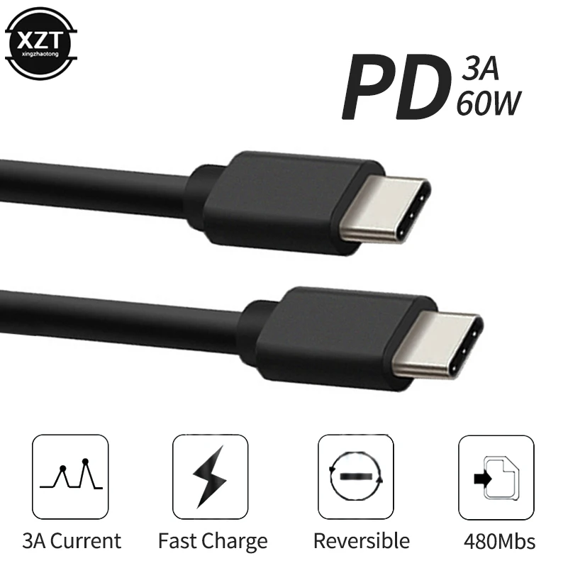PD USB 3,1 type C к USB C кабель для samsung huawei Xiaomi PD 60W быстрая зарядка 4,0 USB-C кабель для быстрой зарядки для MacBook Pro